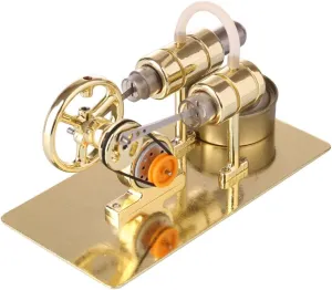 Engine Kit for Adults, DIY Assembly Stirling Engine Generator Model Kit That Runs, Engine Motor Model Educational Physics Experiment STEM Model