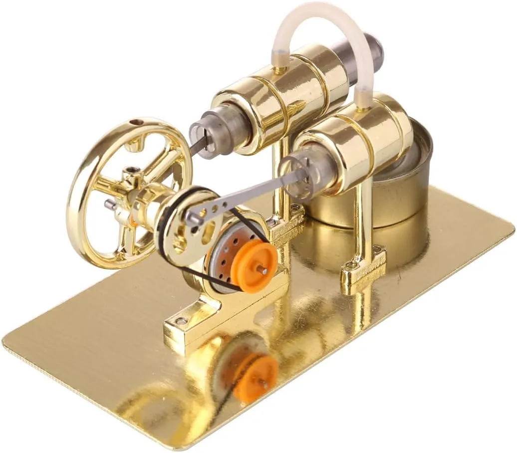 Engine Kit for Adults, DIY Assembly Stirling Engine Generator Model Kit That Runs, Engine Motor Model Educational Physics Experiment STEM Model
