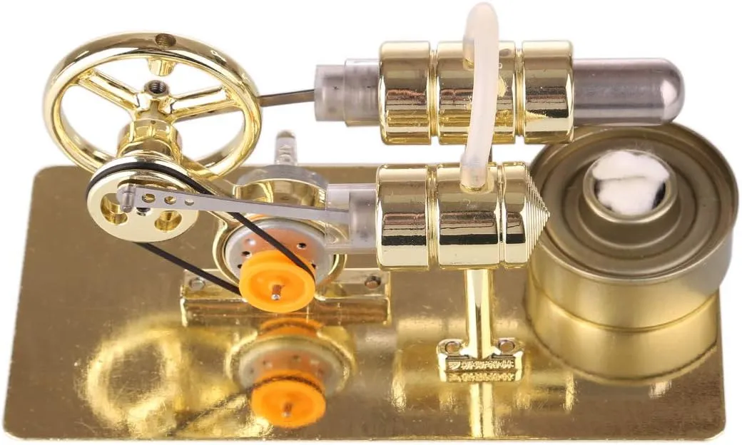 Engine Kit for Adults, DIY Assembly Stirling Engine Generator Model Kit That Runs, Engine Motor Model Educational Physics Experiment STEM Model