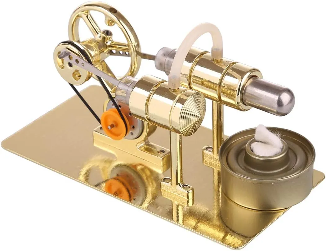 Engine Kit for Adults, DIY Assembly Stirling Engine Generator Model Kit That Runs, Engine Motor Model Educational Physics Experiment STEM Model