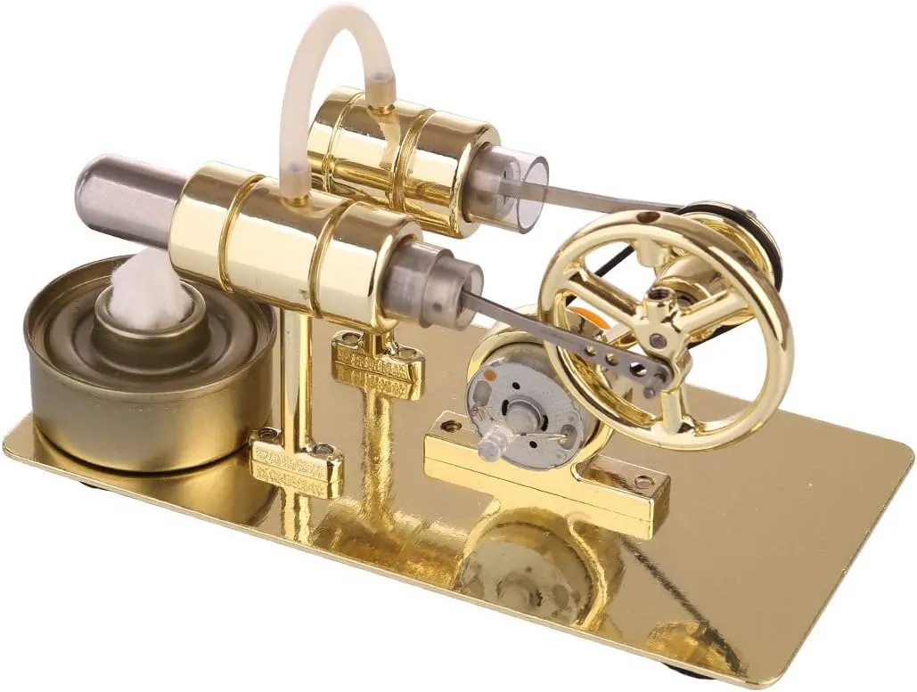 Engine Kit for Adults, DIY Assembly Stirling Engine Generator Model Kit That Runs, Engine Motor Model Educational Physics Experiment STEM Model