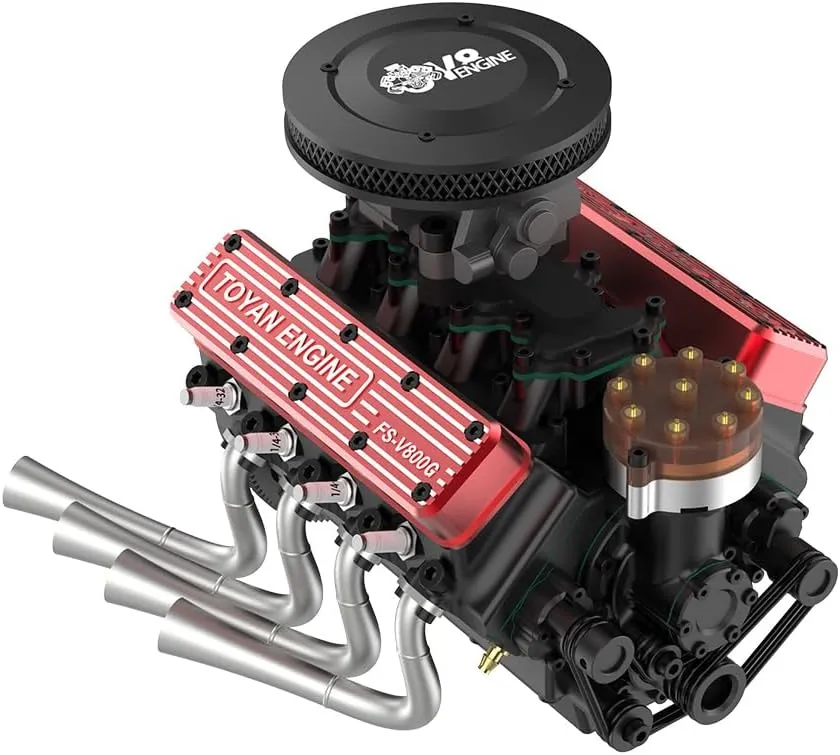 Engine Model Kits, 1/10 Scale Water-Cooled V8 Kit for Adults, Engine Motor Model Educational Physics Experiment STEM Model - KIT