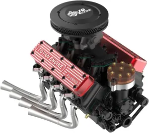 Engine Model Kits, 1/10 Scale Water-Cooled V8 Kit for Adults, Engine Motor Model Educational Physics Experiment STEM Model - KIT
