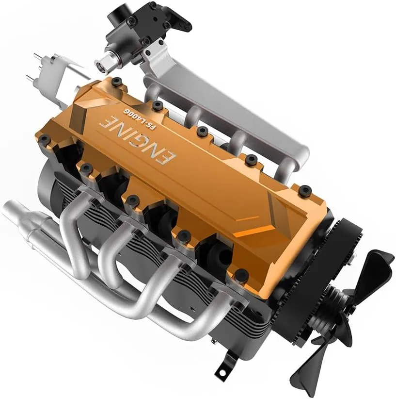 Engine Model Kits, DIY Assembly L4 Engine Kit for Adults, Engine Motor Model Educational Physics Experiment STEM Model - KIT