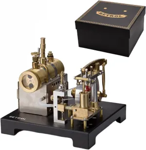 Engine Model Kits, Metal Stationary Steam Engine Kit for Adults, Engine Motor Model Educational Physics Experiment STEM Model