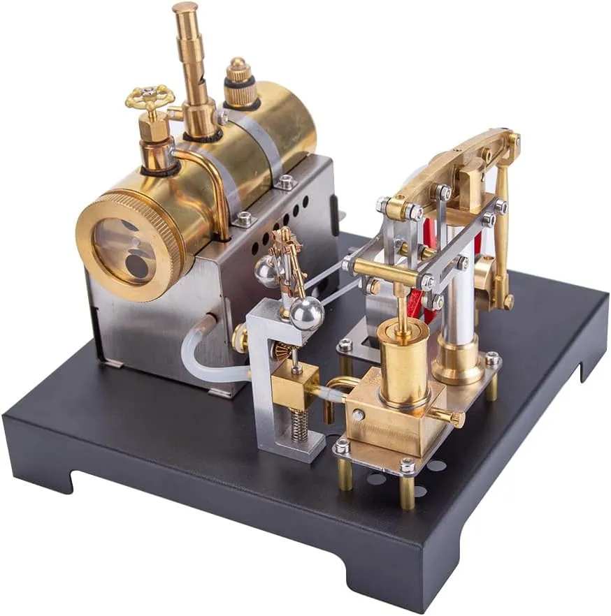 Engine Model Kits, Metal Stationary Steam Engine Kit for Adults, Engine Motor Model Educational Physics Experiment STEM Model