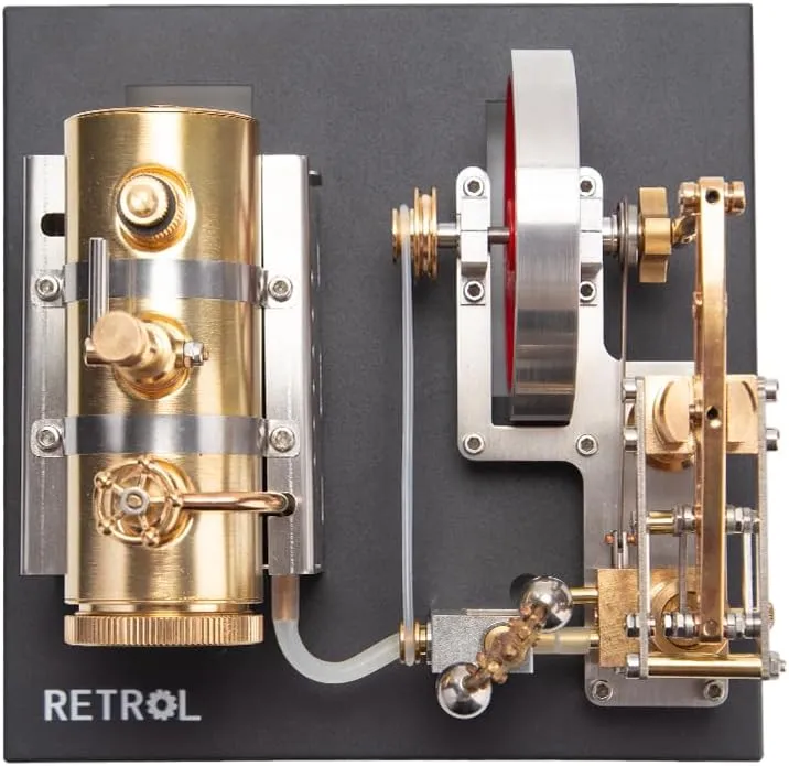 Engine Model Kits, Metal Stationary Steam Engine Kit for Adults, Engine Motor Model Educational Physics Experiment STEM Model