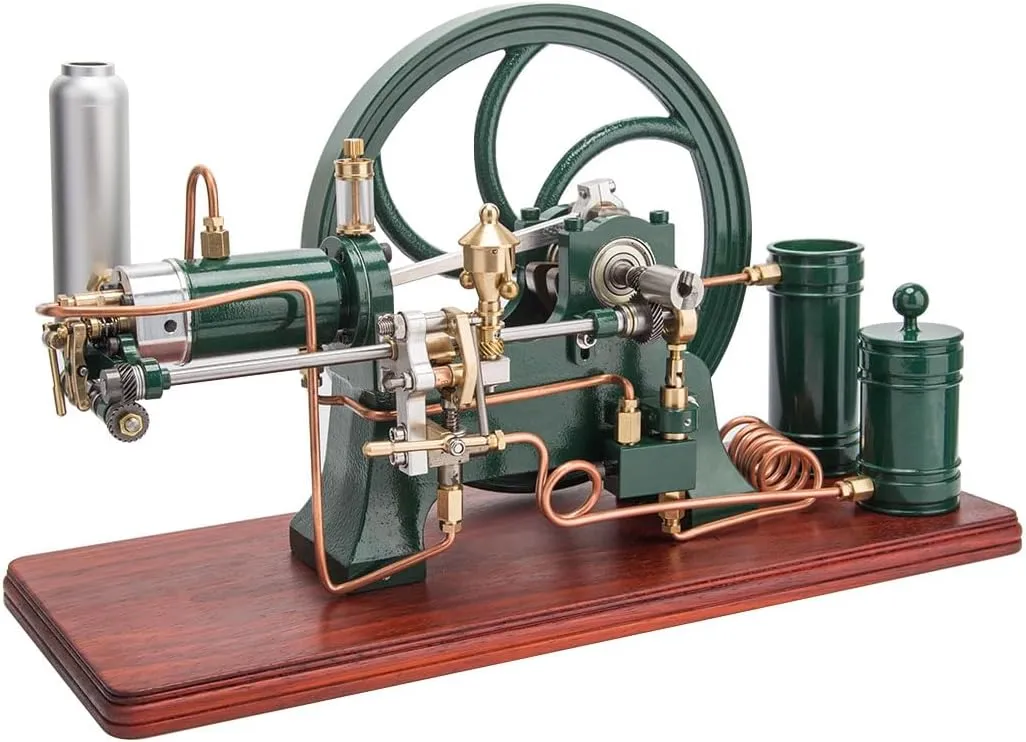 Engine Model Kits, Water-Cooled Stationary Horizontal Engine Kit for Adults, Engine Motor Model Educational Physics Experiment STEM Model - RTR