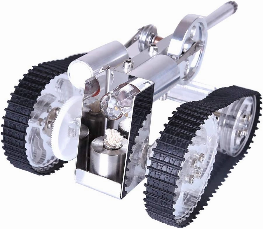 Engine Kit for Adults, Tank Type Stirling Engine Model Kit That Runs, Engine Motor Model Educational Physics Experiment STEM Model