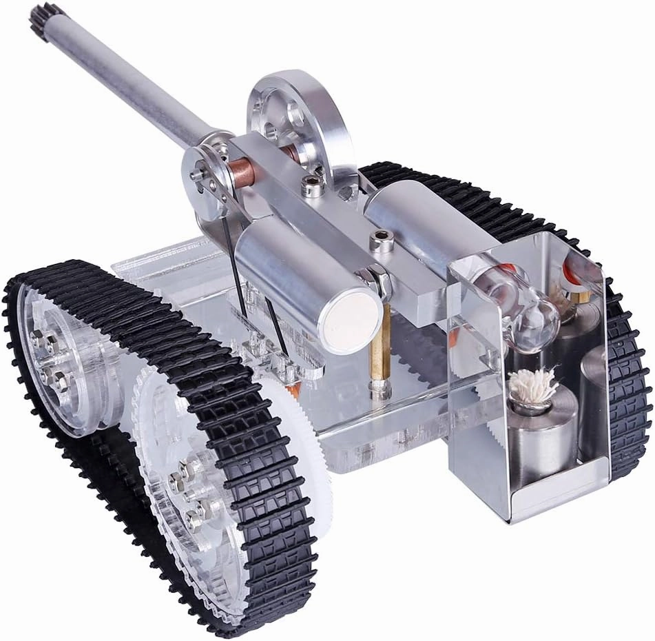 Engine Kit for Adults, Tank Type Stirling Engine Model Kit That Runs, Engine Motor Model Educational Physics Experiment STEM Model