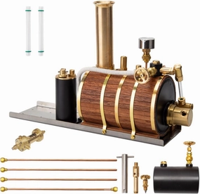 Engine Model Kits, Steam Boiler Model Engine Kit for Adults, Steam Engine Motor Model Educational Physics Experiment STEM Model