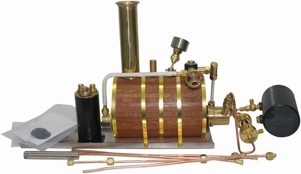 Engine Model Kits, Steam Boiler Model Engine Kit for Adults, Steam Engine Motor Model Educational Physics Experiment STEM Model