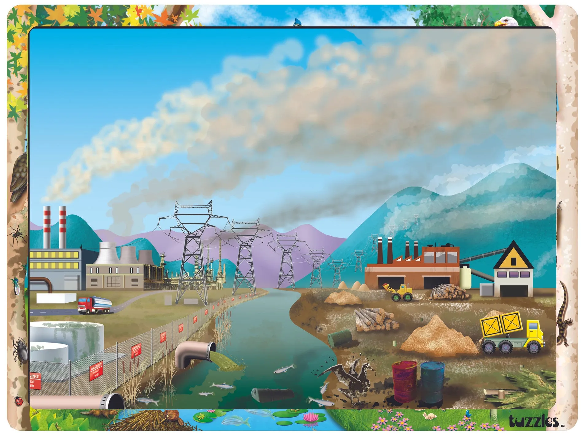 Environmental Damage  layered puzzle