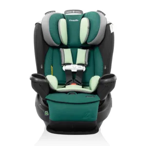 Evenflo Gold Revolve360 Extend All-in-One Rotational Car Seat with Green & Gentle Fabric (Emerald)