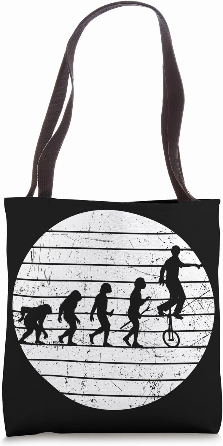 Evolution Unicyclist Tote Bag