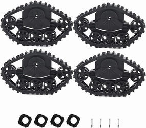 EVTSCAN 4pcs RC Military Truck Track Wheels Tire Crawler Tyre Accessory Parts for WPL 1/16 RC Military Truck
