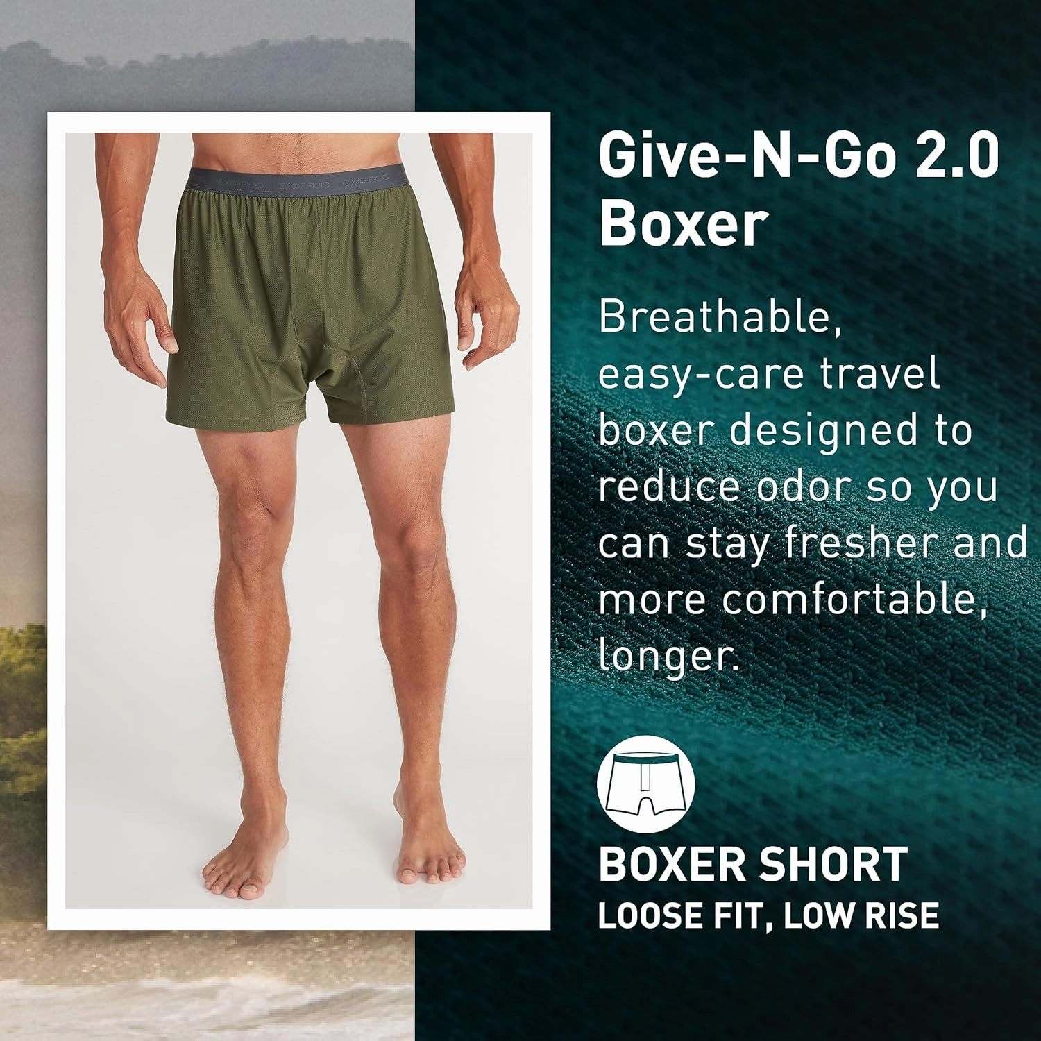 Exofficio Men's Give-N-Go 2.0 Boxer 2 Pack