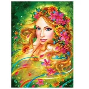 'Fairy Woman | Colorful Flowers' Jigsaw Puzzle
