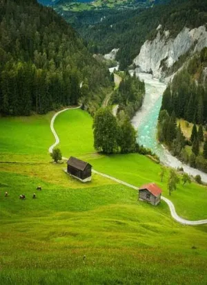 Family Fun Jigsaw Puzzle 500 Piece Alpine Pastures Above Limestone Canyon Switzerland Fun Puzzles Colorful Home Decoration New Upgraded Puzzle Gifts