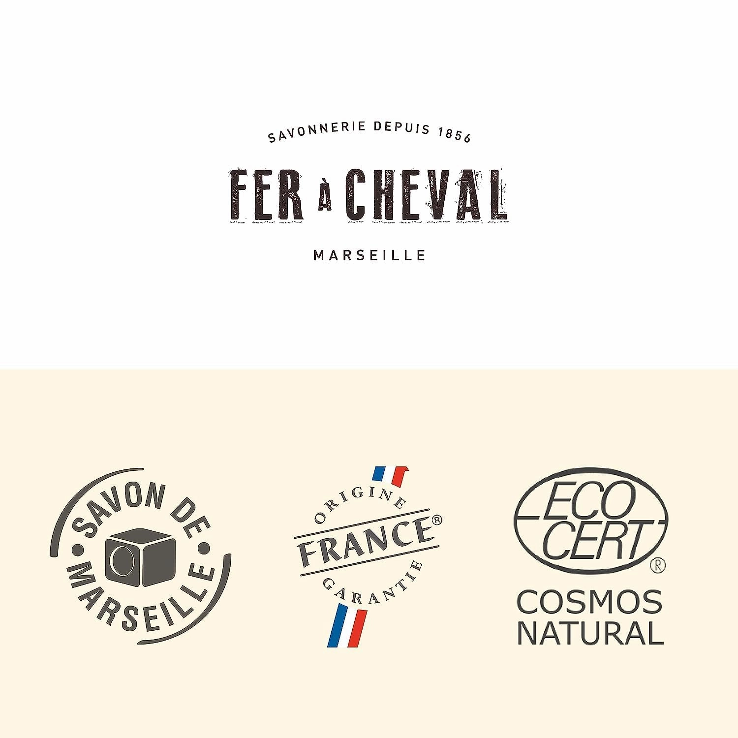 Fer à Cheval Pure Olive Authentic Savon De Marseille Soap Bar | Natural Plant-Based Savon Marseille Soap Cube with French Olive Oil Soap | 300g, 2 Pack