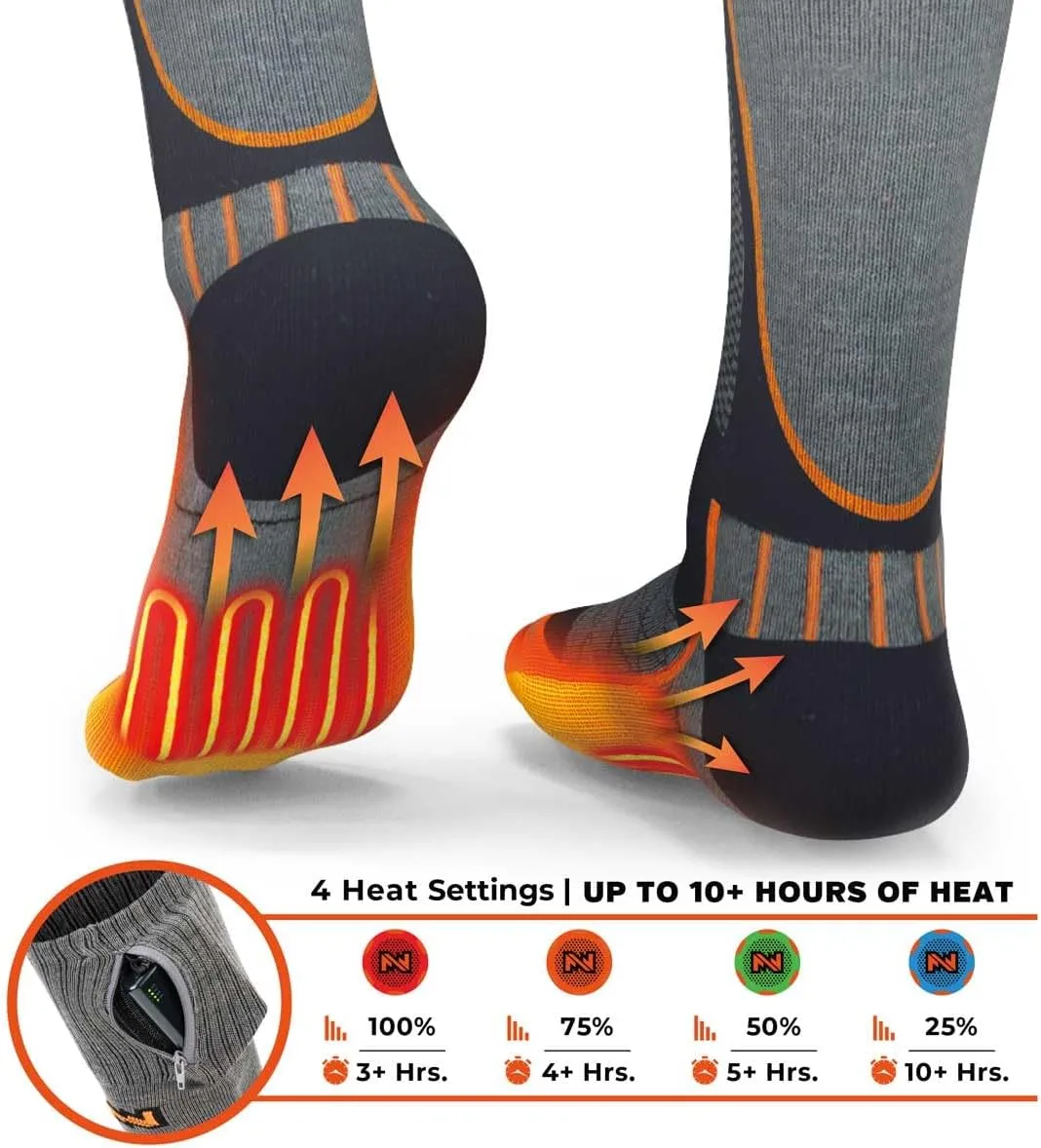 Fieldsheer Mobile Warming Women's Premium 2.0 Merino Heated Socks 3.7V