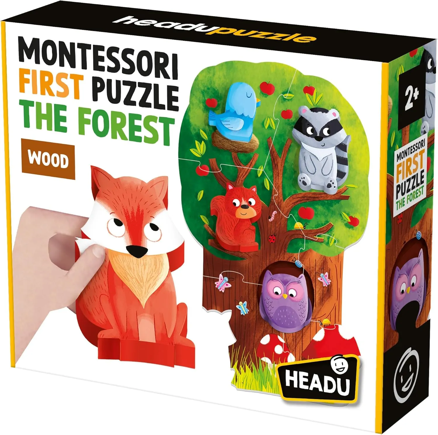 First Montessori Puzzle Forest – Toddler Learning Activities Ages 2-4, Educational Montessori Toys for 2 3 4 Year Old Boys Girls, Toddler Wooden Puzzles, Baby Learning Toys, Teaching Games