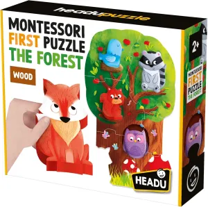 First Montessori Puzzle Forest – Toddler Learning Activities Ages 2-4, Educational Montessori Toys for 2 3 4 Year Old Boys Girls, Toddler Wooden Puzzles, Baby Learning Toys, Teaching Games