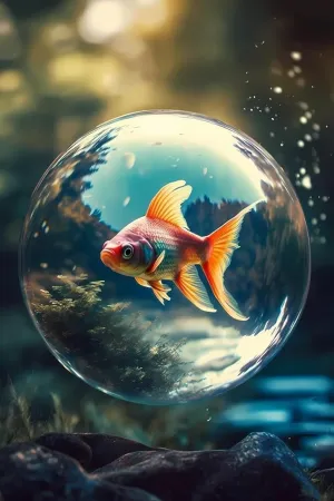 Fish in A Bubble Jigsaw Puzzles for Adults and Kids 500 Piece Educational Games Colorful Puzzles for Home Decoration