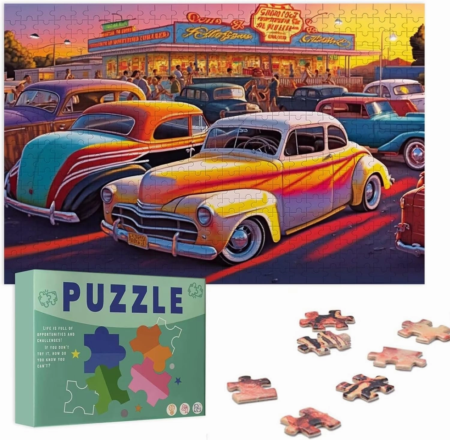 Fish Leaping Into Water Wooden Jigsaw Puzzles 1000 Pieces - 1000 Piece Jigsaw Puzzle 20 X 30 Inches, Fun Indoor Activity - Gift Poster, Patience Enhancing Stress Relief Game