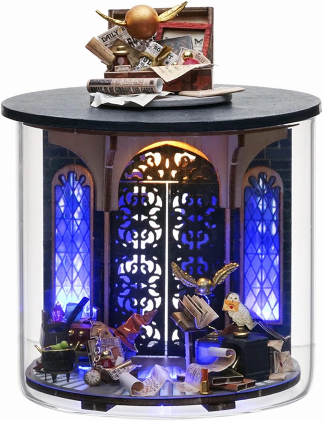 Flever Dollhouse Miniature DIY House Kit Creative Room Dream Bottle Series with Furniture for Romantic Valentine's Gift (Magic Gate)