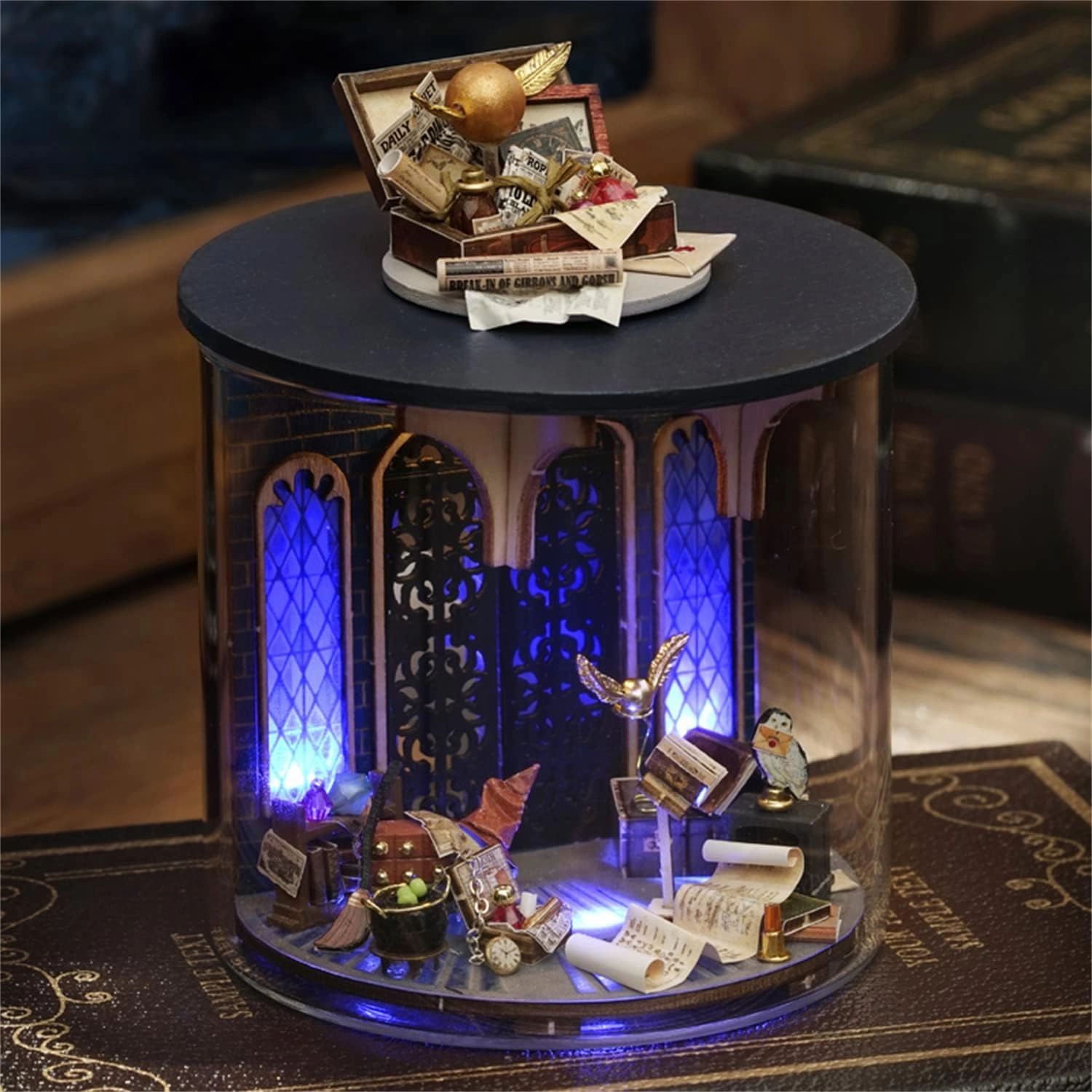 Flever Dollhouse Miniature DIY House Kit Creative Room Dream Bottle Series with Furniture for Romantic Valentine's Gift (Magic Gate)
