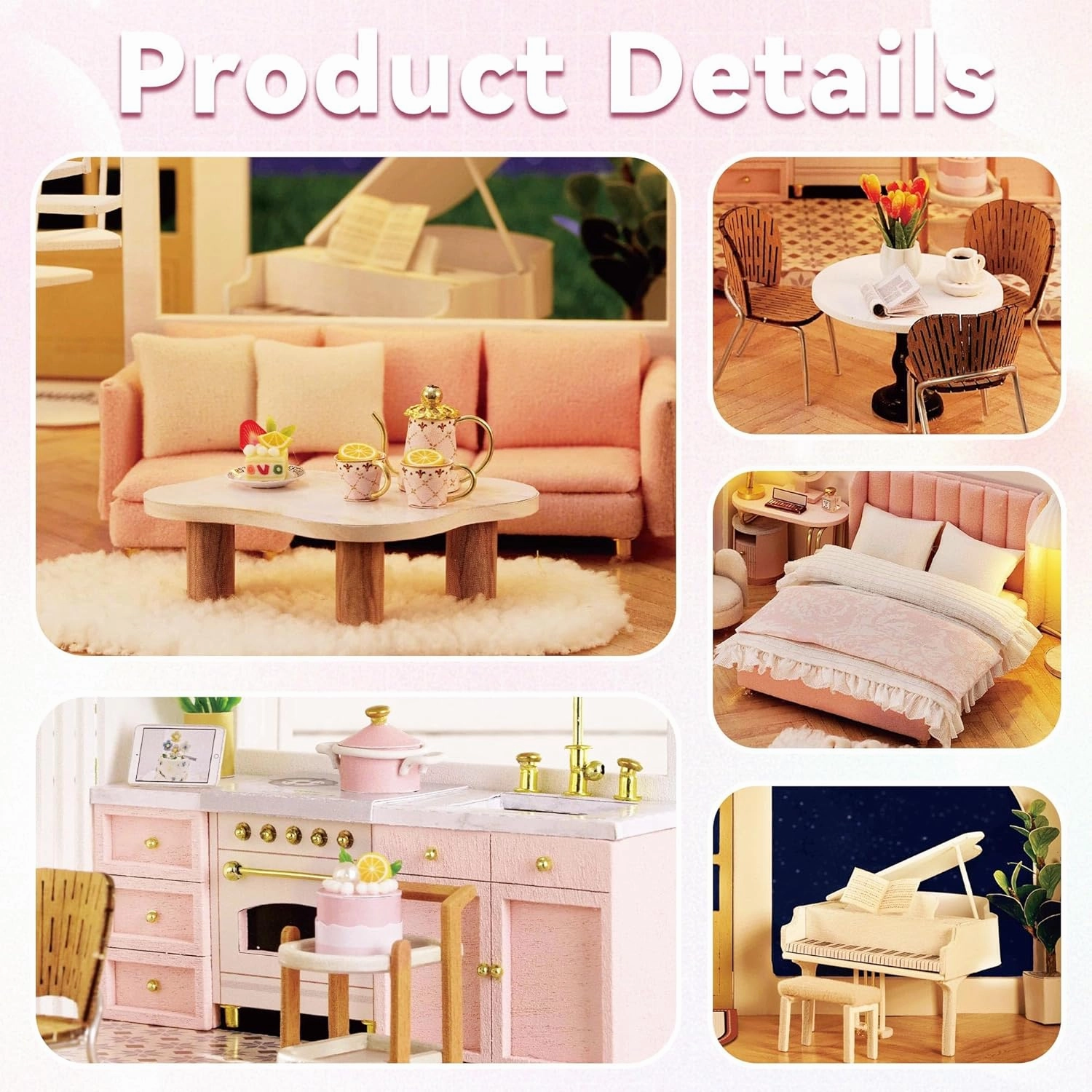 Flever Wooden DIY House Kit, Miniature with Furniture, Creative Craft Gift for Lovers and Friends (Whisper in The Morning)