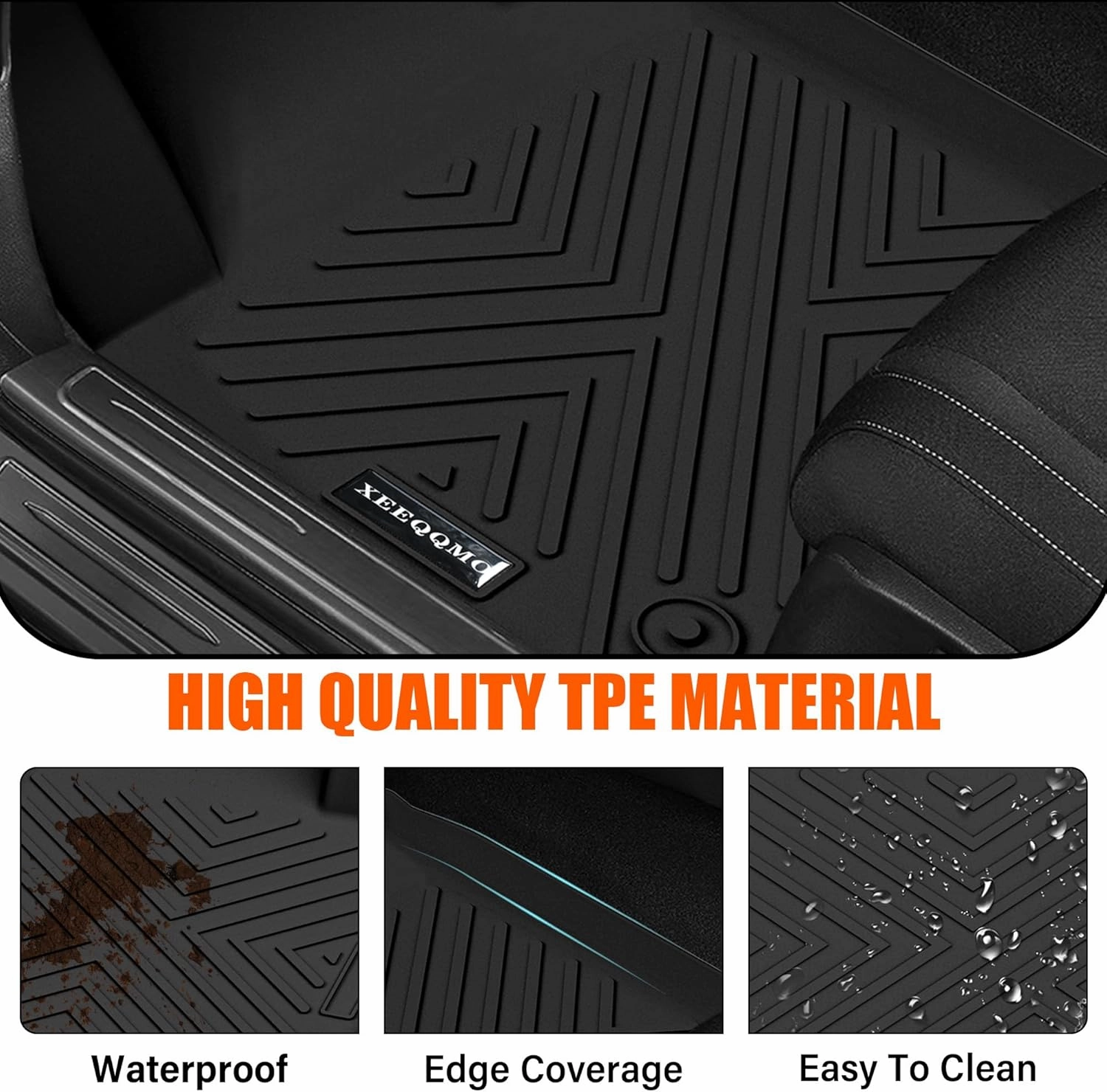 Floor Mats &Trunk Mat with Backrest Mat for 2021-2024 2025 Chevrolet/Chevy Suburban/GMC Yukon XL 7 Seats All Weather TPE Protection Floor Liners Full Set for Chevrolet Suburban Accessories