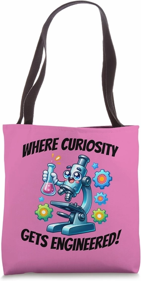 Floral Science Teacher Where Curiosity Gets Engineered Women Tote Bag