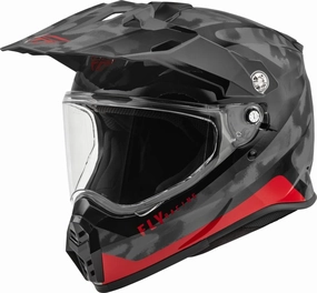 Fly Racing 73-7025S Trekker Pulse Helmet Black Camo/Red Sm