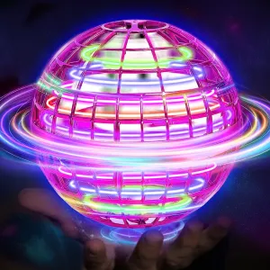 Flying Orb, Mini Drone Hover Ball Cosmic Globe, Flare Effect Floating Boomerang, Galaxy Ball Levitating Fly Orb Magic UFO Toy, Cool Stuff Gift For 6  Kids Teens Indoor Outdoor