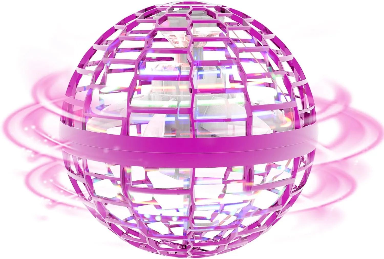FLYNOVA Kids Light Up Magic Ball Toy,Hover Boomerang Spinning Cosmic Globe,Mini Spinner Drone Toys for Boys Girls Age 6-8-13,Indoor Outdoor Party Favors,Fun Family Game,Teens Christmas Birthday Gifts