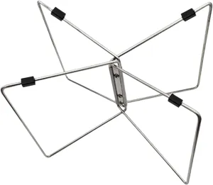 Foldable Cooler Stand Fridge Ice Box Holder Stainless Steel Portable Storage Bin Stand Suitcase Rack for Fishing Travel BBQ