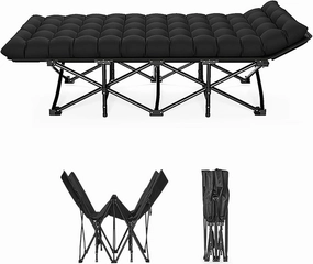 Foldable Bed, Portable Folding Camping Cot, Portable Camping Cots with Carry Bag, Outdoor Portable Folding Lounge Chair Sleeping Cots Bed, Easily Bear 150KG, for Travel Outdoor Home Office(190x71cm/74