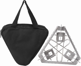 Foldable Stove Stand Stainless Steel Camping Pot Stand Adjustable Height Triangle Backpacking Stove Cooking Stand for Camping Picnic Travel
