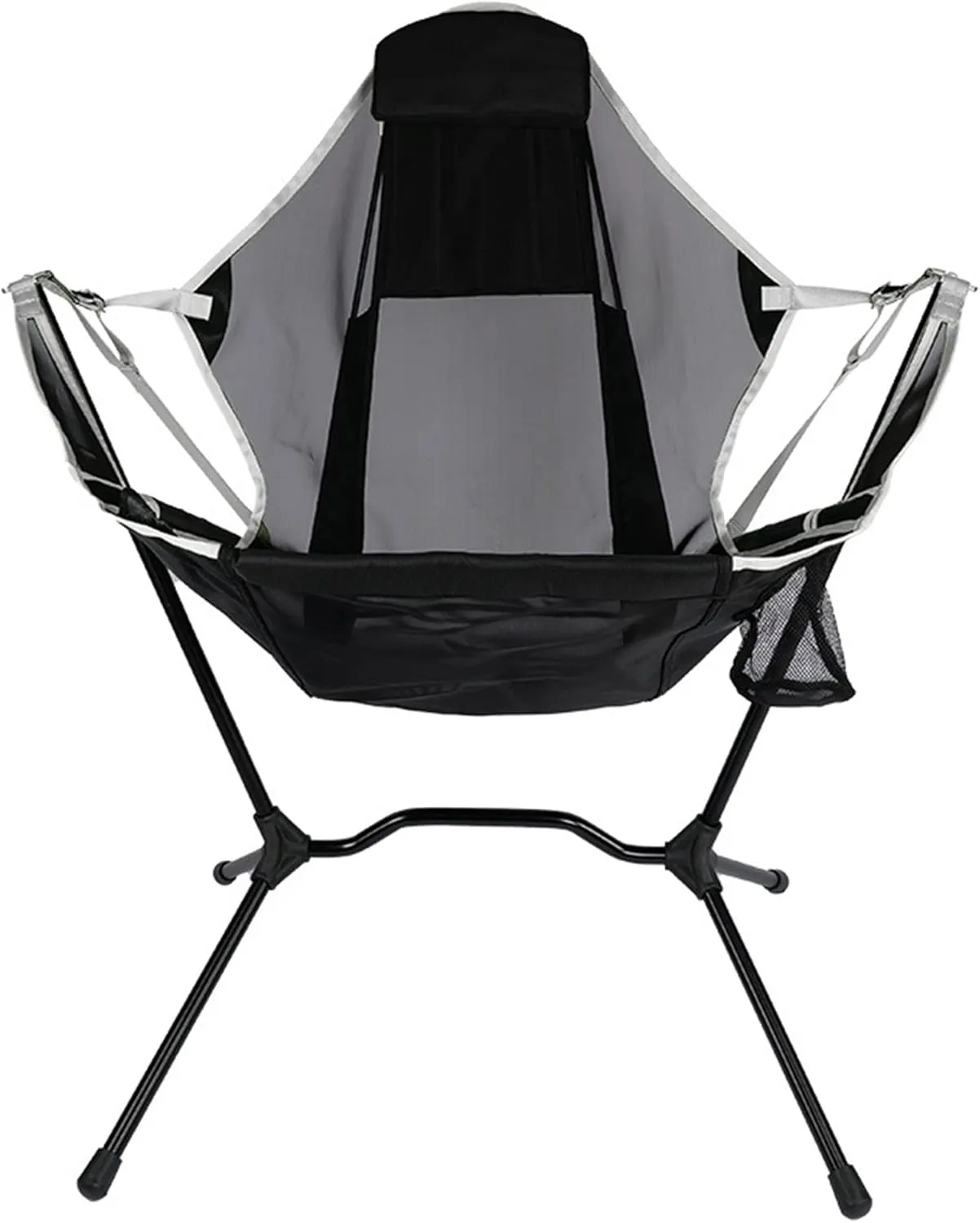 Folding Backrest Camping Chair, Portable Aluminum Alloy Swinging Chair, Adjustable Camping Swing Recliner with Storage Bag for Camping Hiking Beach Picnic Travel