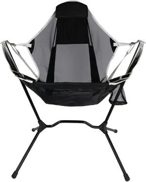 Folding Backrest Camping Chair, Portable Aluminum Alloy Swinging Chair, Adjustable Camping Swing Recliner with Storage Bag for Camping Hiking Beach Picnic Travel
