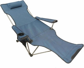 Folding Chairs Camping Lounge Chair Portable Reclining Camping Chair Folding Seat with Footrest with Headrest Storage Bag Portable Camping Chair(Color:Blue)
