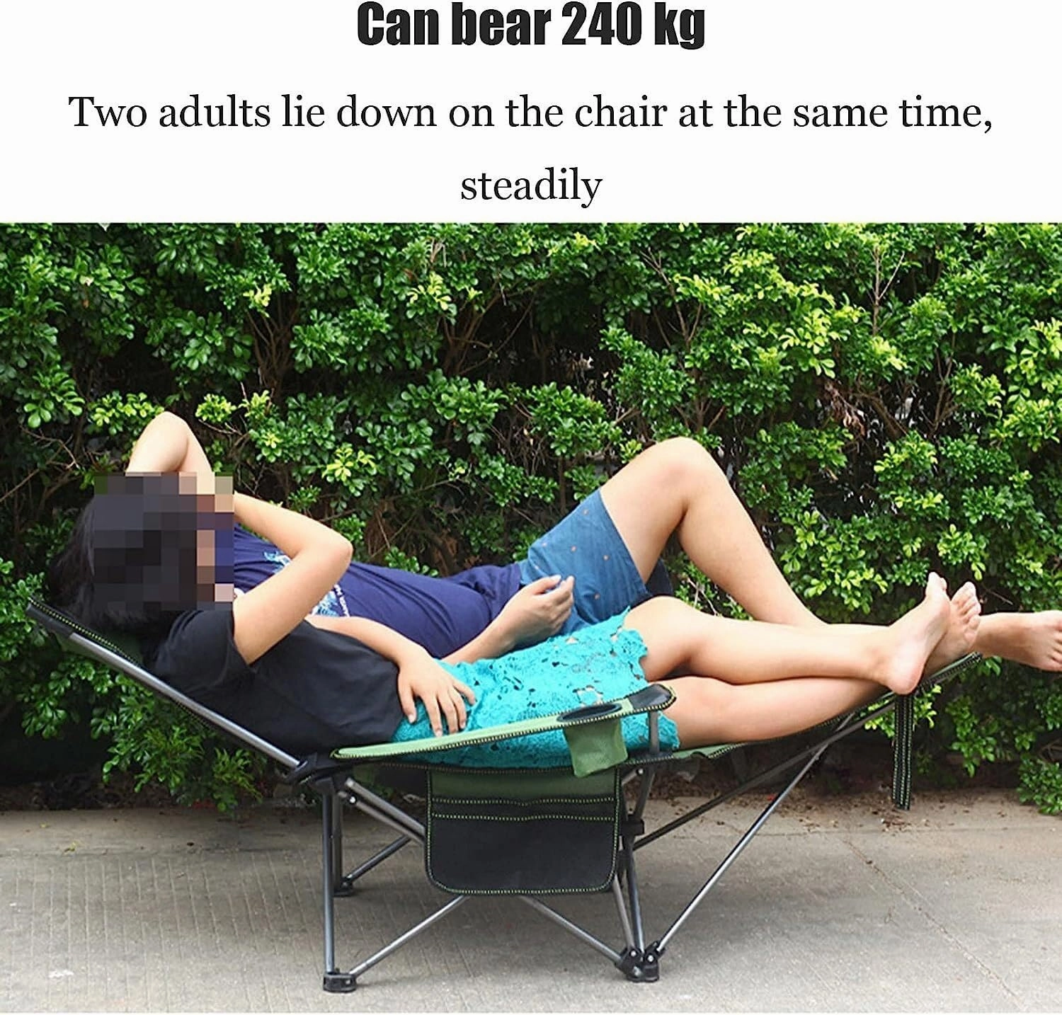 Folding Chairs Camping Lounge Chair Portable Reclining Camping Chair Folding Seat with Footrest with Headrest Storage Bag Portable Camping Chair(Color:Blue)