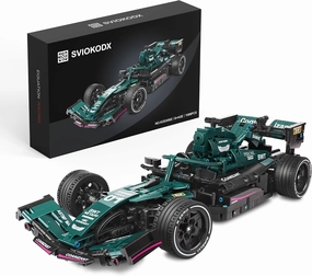 Formula1 Racing car Building Sets,Formula 1 Model Cars ，1：12 MOC Sports car Building Blocks,Collectible Kits for Kids 8  and Adults （Green）(1089PCS)
