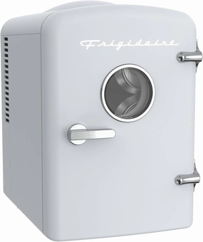Frigidaire EFMIS129-WHITE, Mini Portable Fridge, 4 Litres Capacity, Chills Six 12oz Cans, 100% Freon-Free & Eco Friendly, Beverage Cooler- White