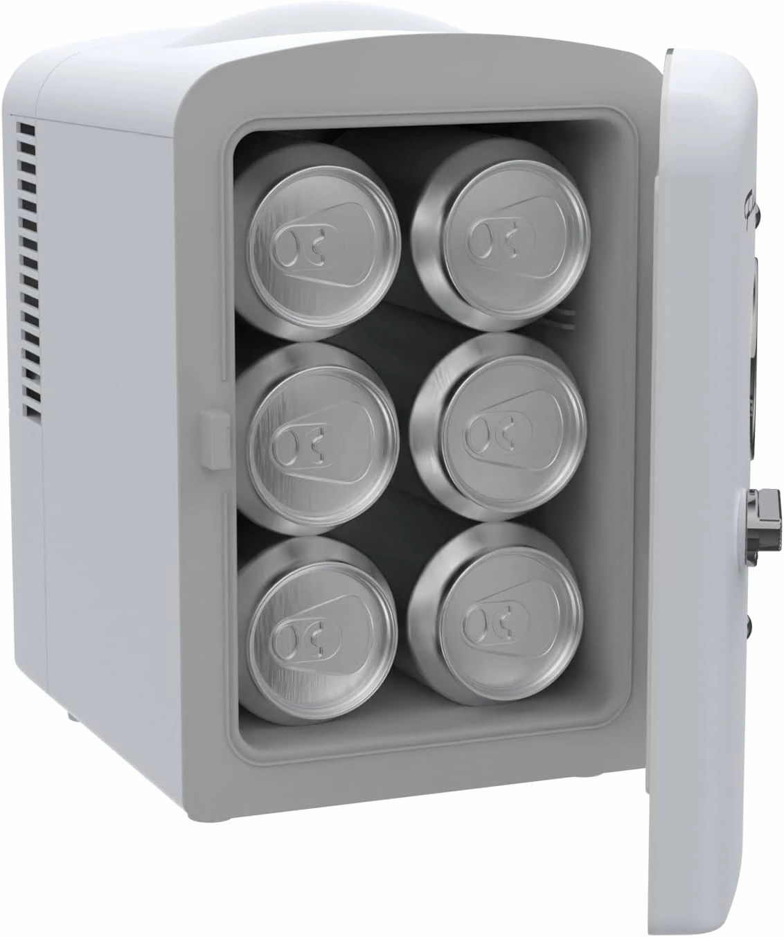 Frigidaire EFMIS129-WHITE, Mini Portable Fridge, 4 Litres Capacity, Chills Six 12oz Cans, 100% Freon-Free & Eco Friendly, Beverage Cooler- White