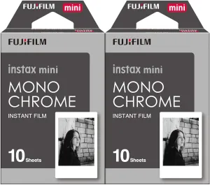 Fujifilm Instax Mini Film Monochrome 2-Pack (20 B&W Exposures)