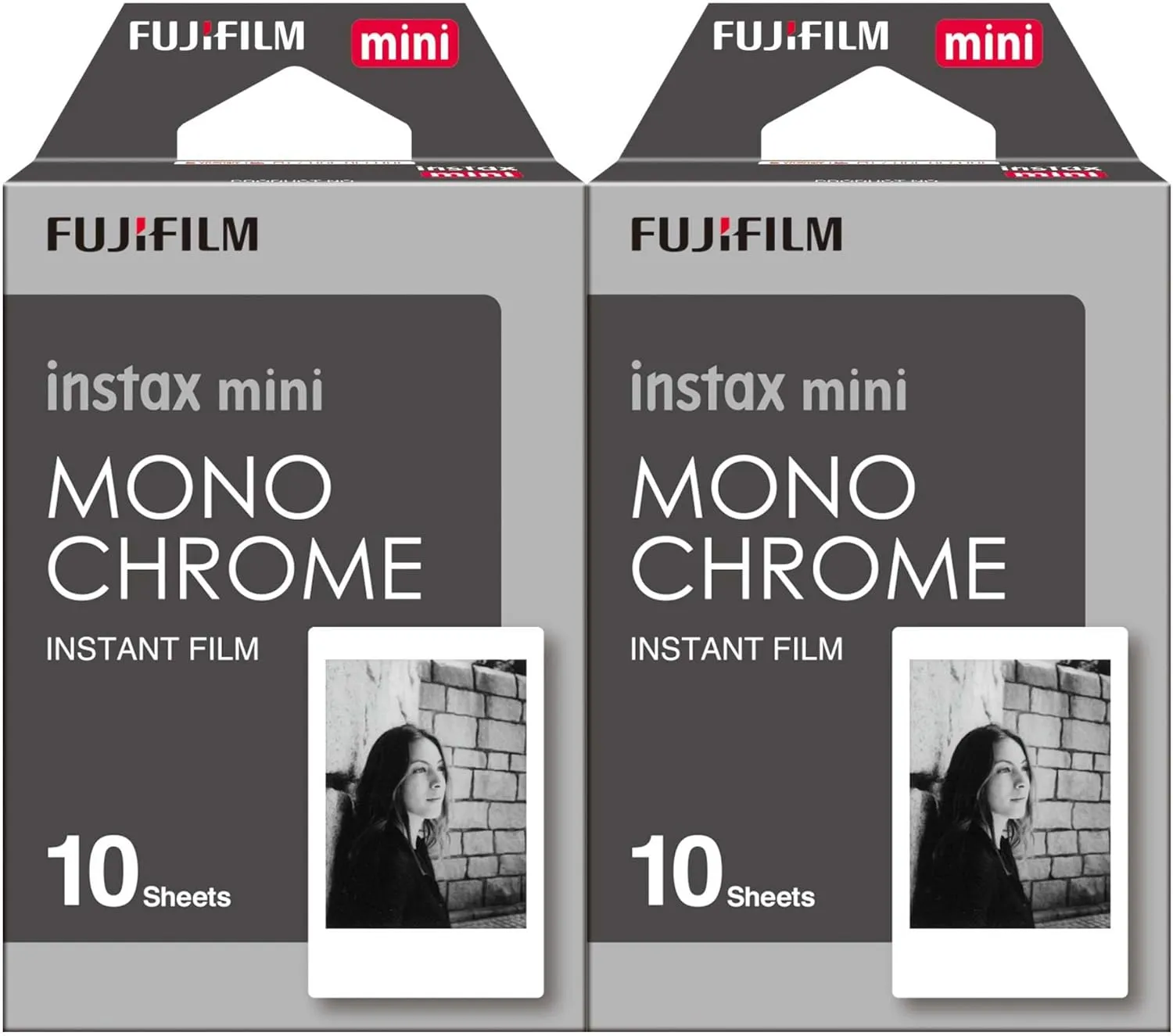 Fujifilm Instax Mini Film Monochrome 2-Pack (20 B&W Exposures)