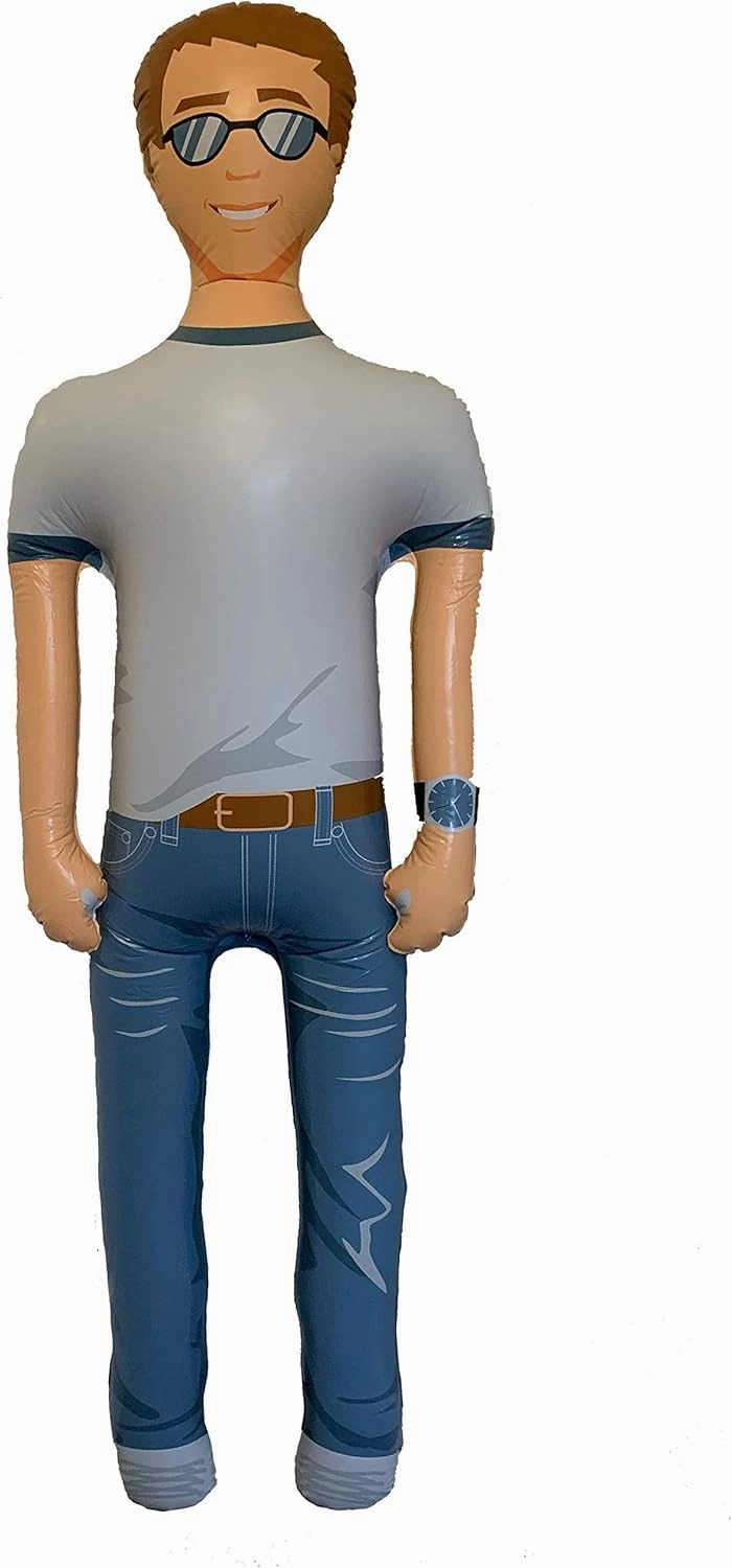 FUN Delivery Man Akin: 6-Foot Inflatable Talking Boyfriend Husband – Funny Gag Gift for Scaring People, Divorce Party, or Photoshoot Prop